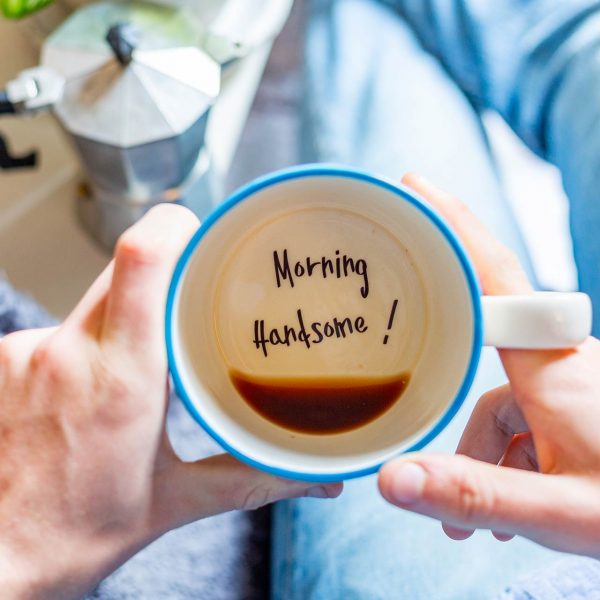 Morning handsome perfect gift mug for husband boyfriend