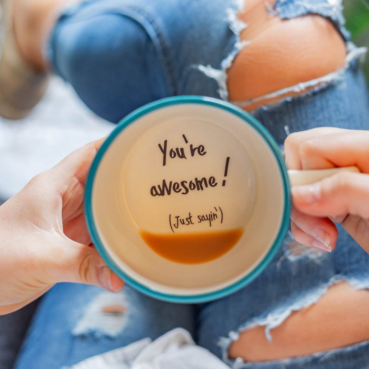 You're awesome mug motivational positive message gift cup