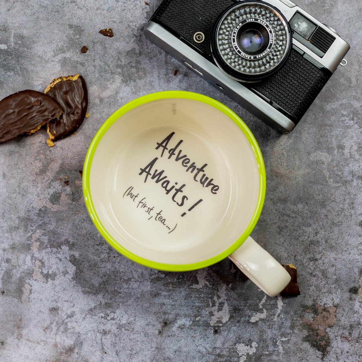 adventure awaits but first tea - funny gift for tea lover