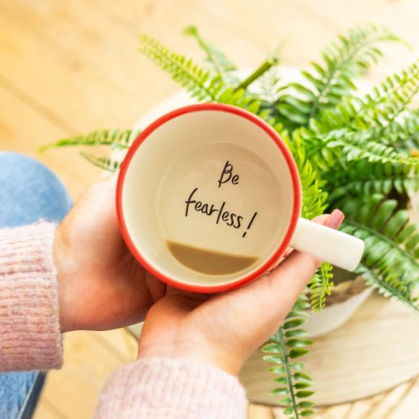 Be Fearless! Handmade Hidden Message Mug